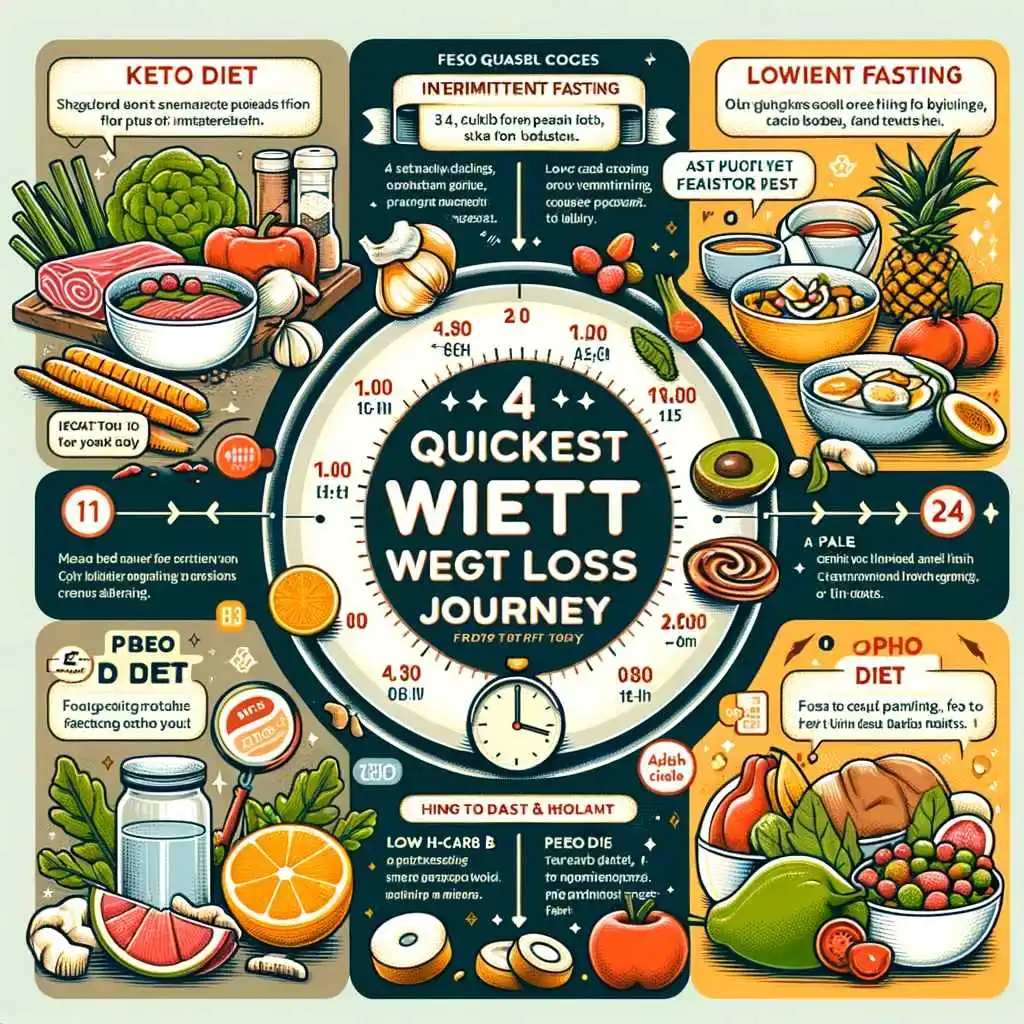 4 Best Diet for Quickest Weight Loss Journey infographic