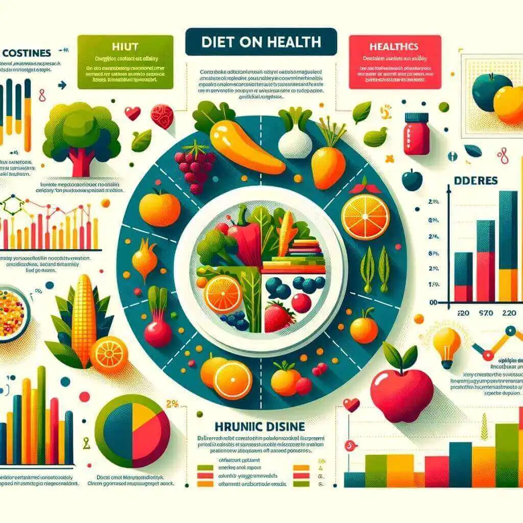  infographic that visually represents the impact of diet on health