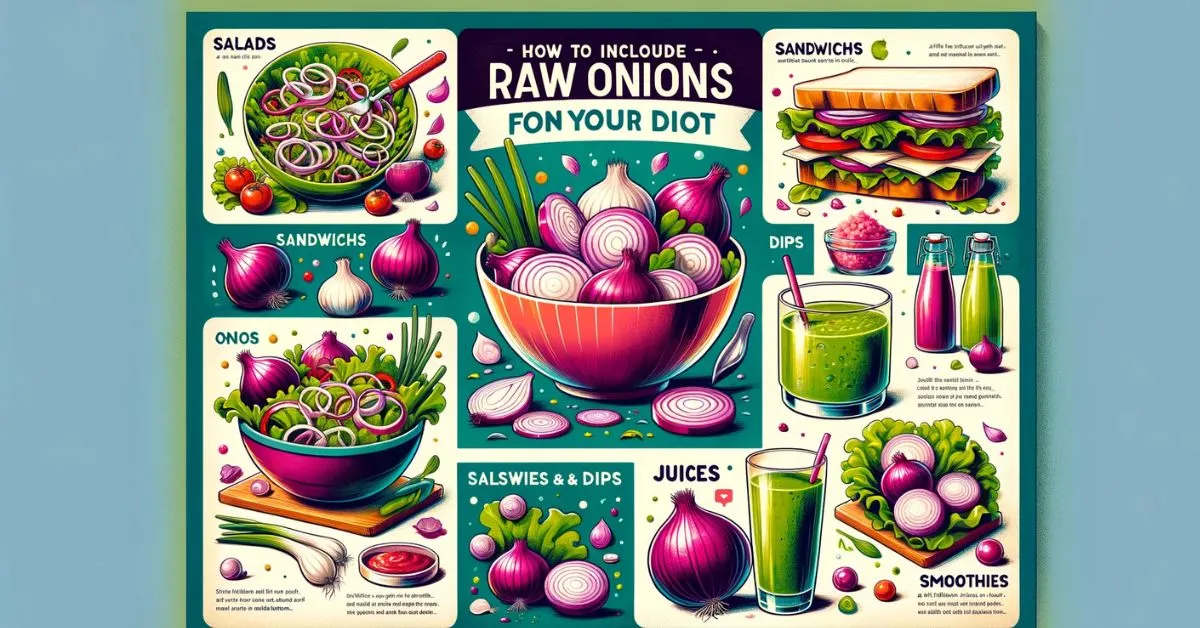 The infographic on How to Include Raw Onions in Your Diet
